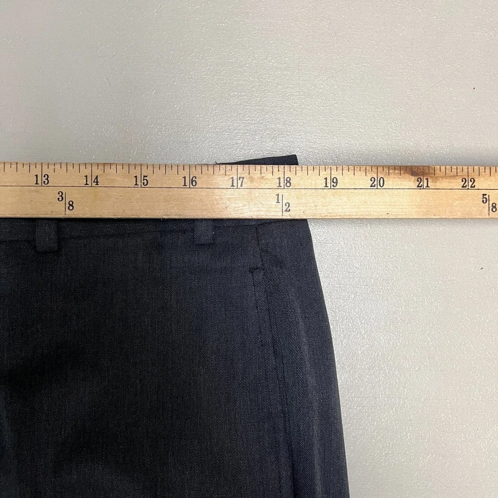 Brooks Brothers Madison Dress Pants Mens 38x30‎ (36x30) Gray Wool Flat Front